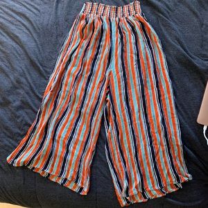 multicolored striped culotte pants from urban outfitters size medium